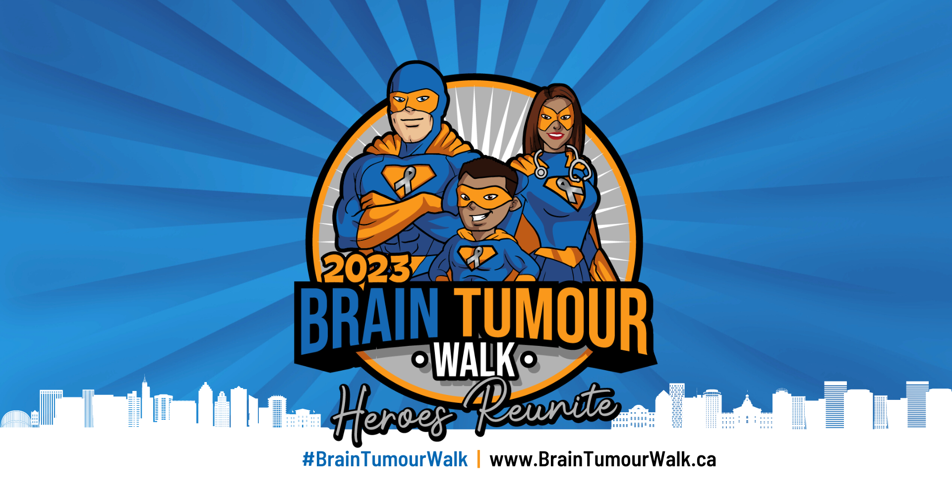 Heroes Reunite! 2023 Halifax Brain Tumour Walk Logo